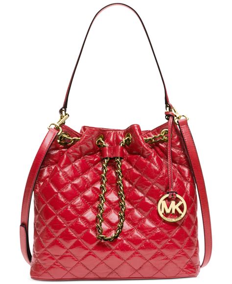 michael kors red plaid purse|Michael Kors red shoulder bag.